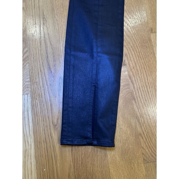 L’AGENCE Wax-Coated Skinny Jeans Size 26 – High Rise Sleek Faux Leather Look Des - Picture 8 of 12